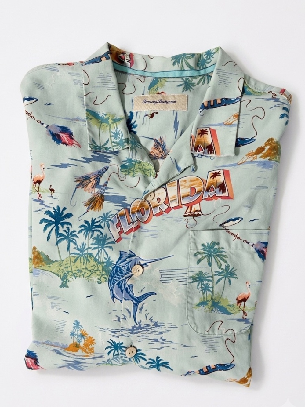Tommy Bahama Destination Florida Short Sleeve Camp Shirt XLT